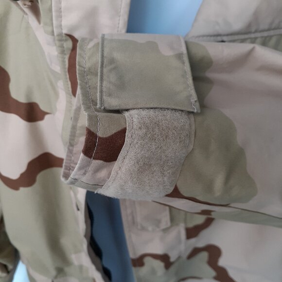 Size Large Long Cold Weather Parka Desert Camouflage Jacket Coat - Picture 7 of 11